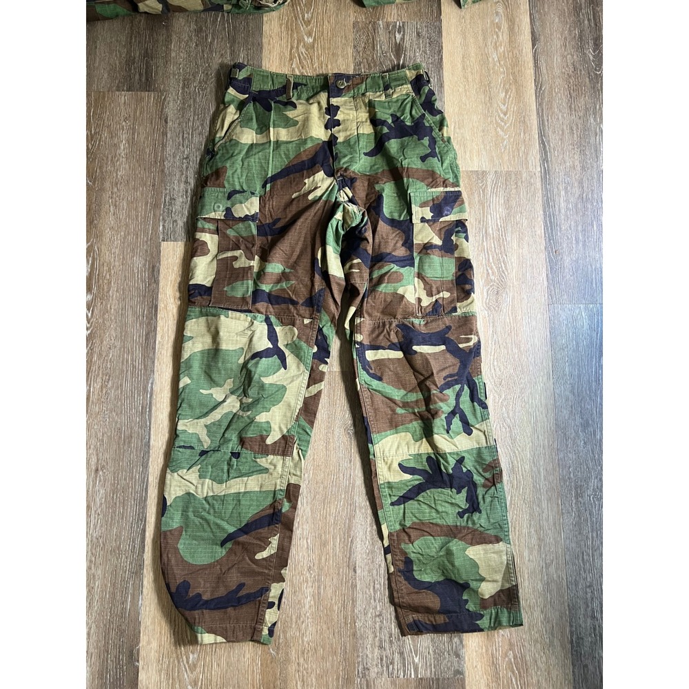US Military Woodland Camo BDU Cargo Pants Ripstop Small Regular 8415-01-390-8943